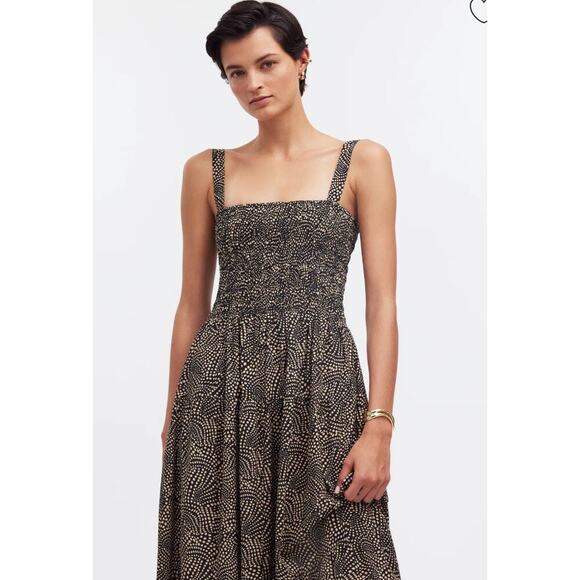 Madewell Black and Cream Maxi Dress - Picture 6 of 10